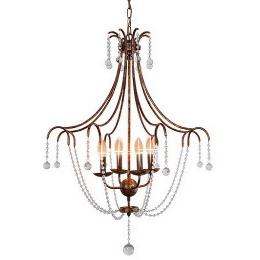 Antique gold foil chandelier