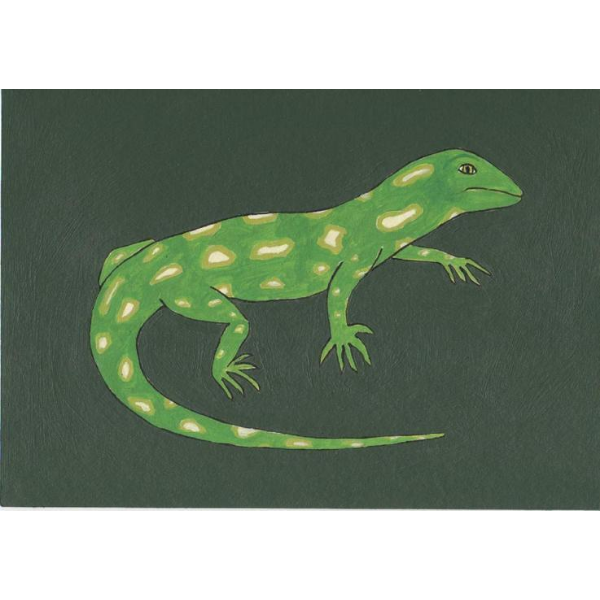 Green Gecko Large Card