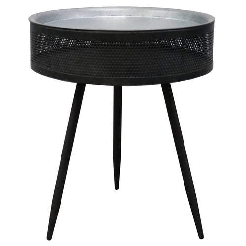 Grey side table round