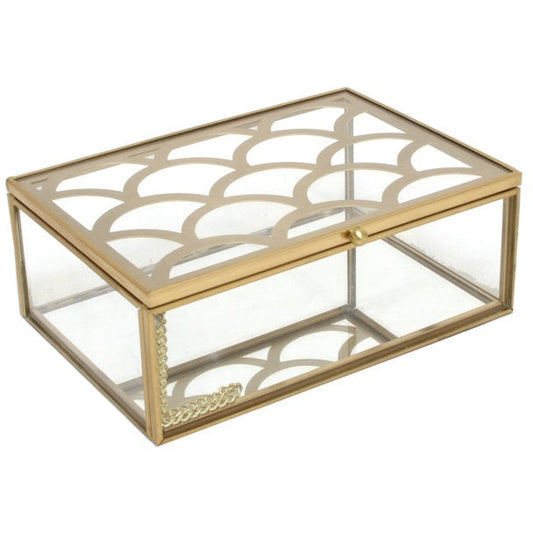 Gold scalloped Jewell box
