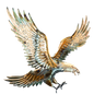 Golden eagle wall art
