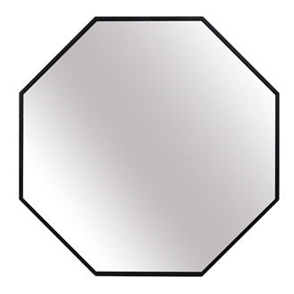 Black octagon mirror